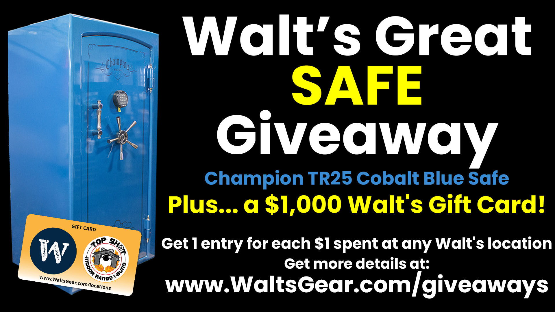 Walt's Great SAFE Giveaway | Walt's Gear